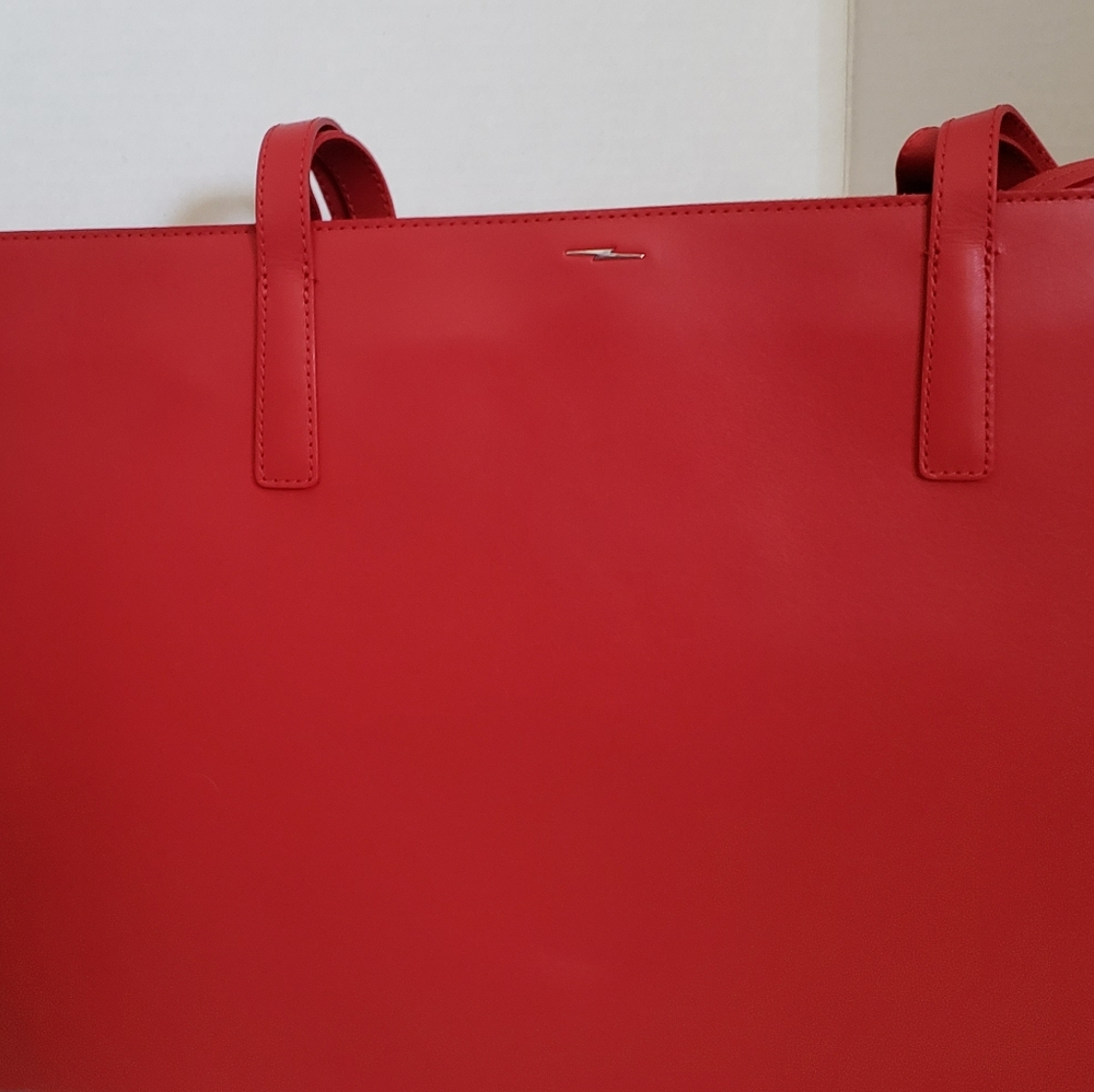 Red Shinola Accordion Tote